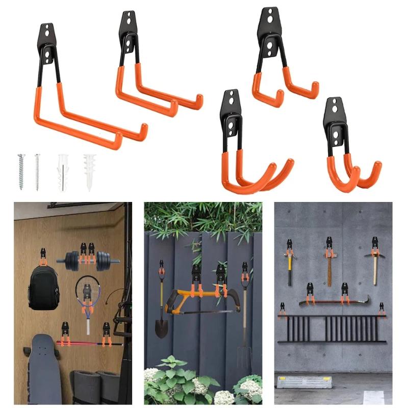 Gardening Tools Holder - خطاف حديدي قوي للتعليق على الحائط،