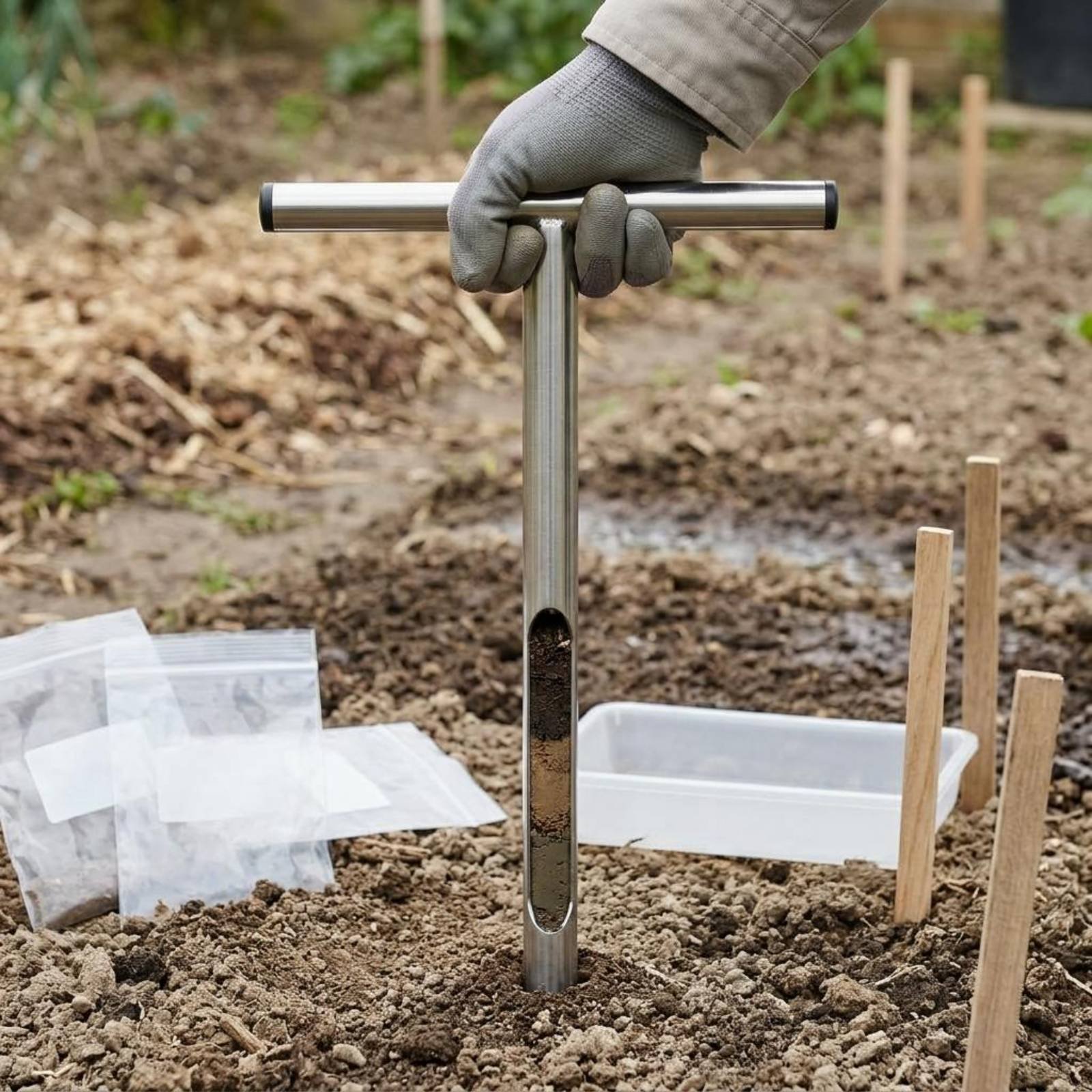 Gardening Tools Uses - أداة أخذ عينات التربة من الفولاذ