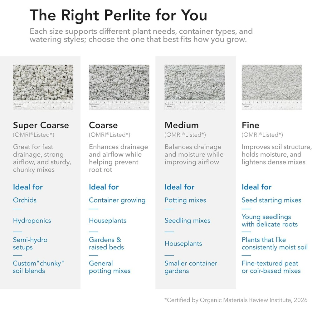 بيرلايت سوبريم الخشن للبستنة 4 - مراجعة Horticulture Soil Perlite وسعره