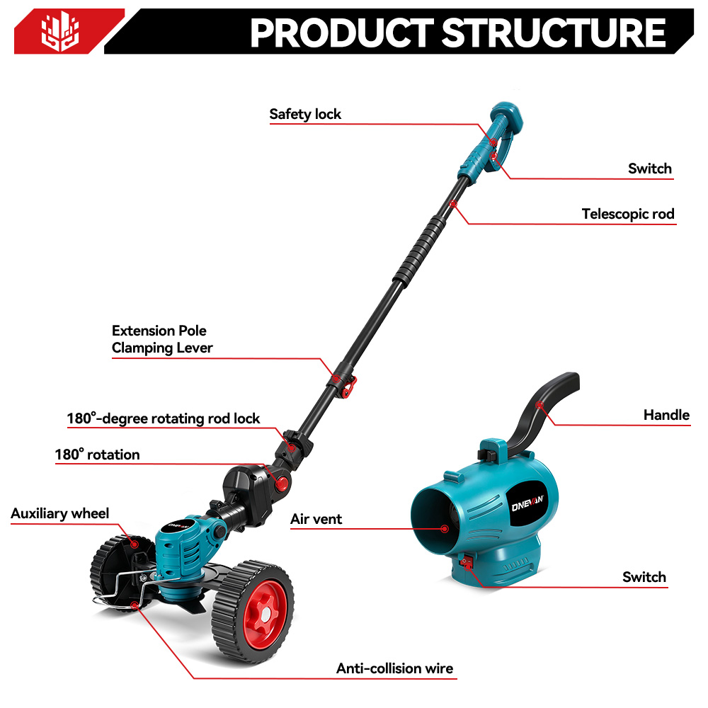 ماكينة جز العشب الكهربائية ONE - مراجعة Gardening Tools Battery Powered وسعره