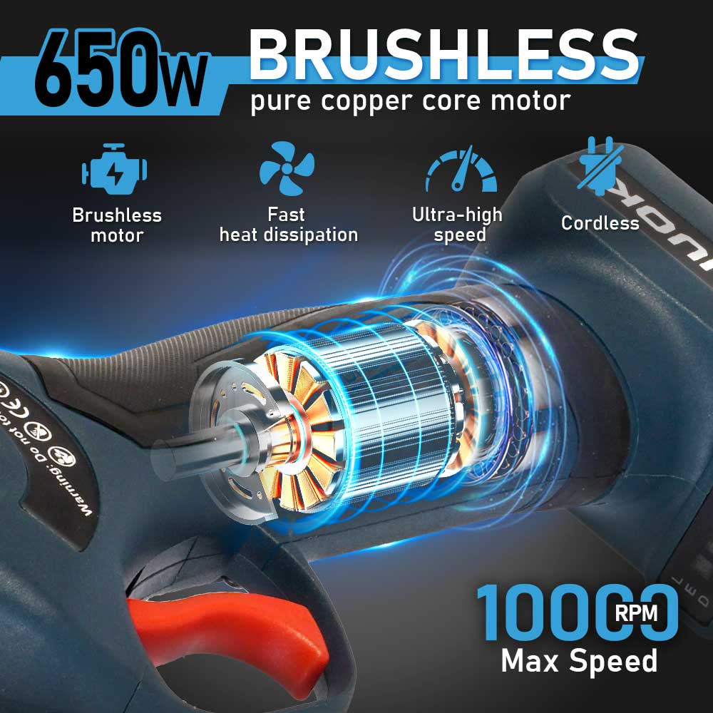 مقص تقليم كهربائي بدون فرشاة 1 - مراجعة Gardening Tools Battery Powered وسعره